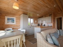 The Buoys lodge kitchen and living room